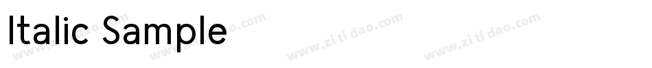 Italic Sample字体转换